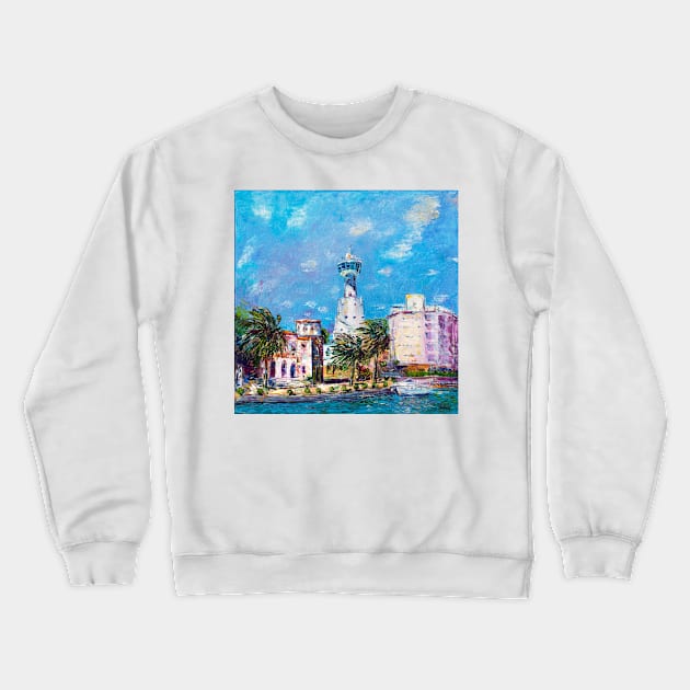 Blue Sky Over Empuriabrava Crewneck Sweatshirt by NataliaShchip